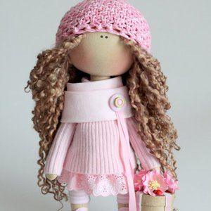 Textile doll handmade doll